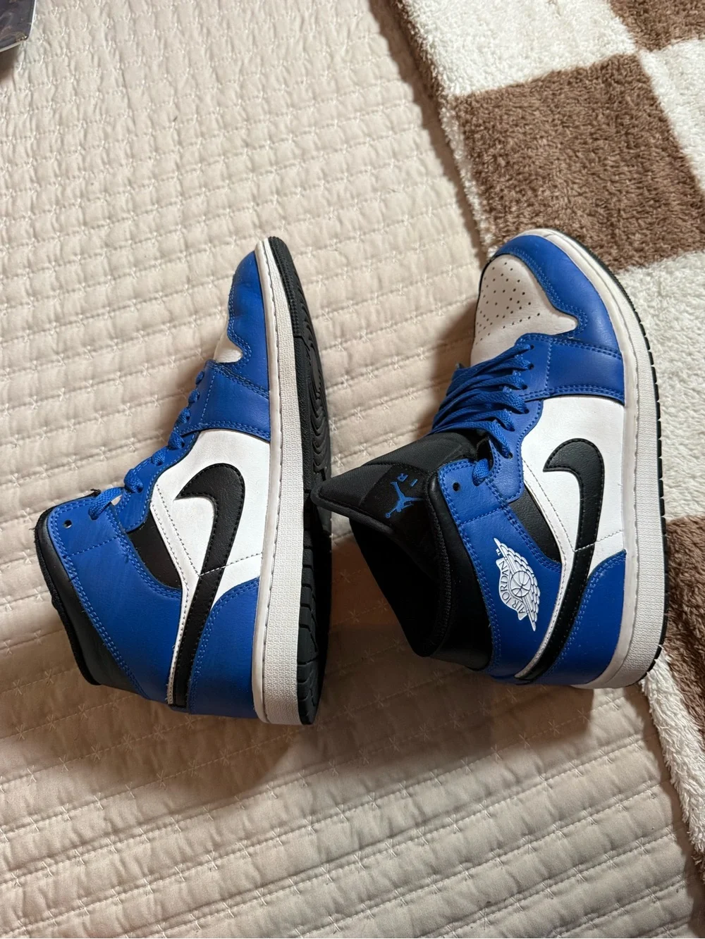 Jordan Mid-Top “game royal” Sneakers in Blue, White & Black
